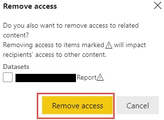 Click on remove access